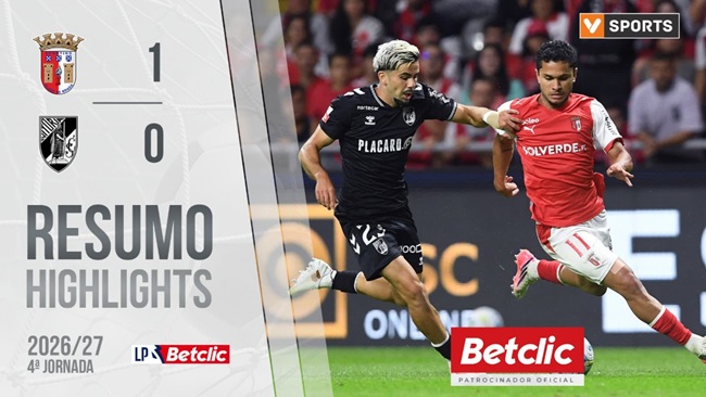 Braga 1-0 Vitória de Guimarães - Warriors register first win in Liga Portugal