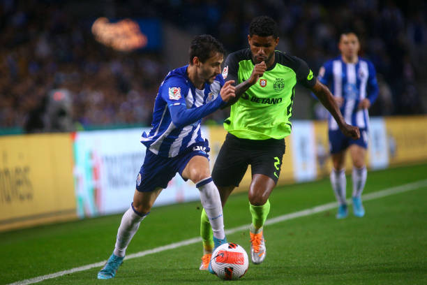 Fábio Vieira in action against title rivals Sporting