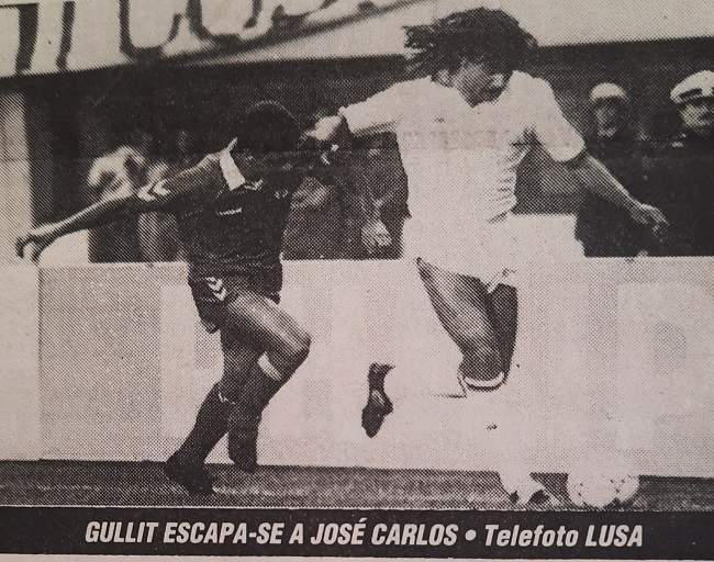 Ruud Gullit with his distinctive dreadlocks was one of Milan’s star players