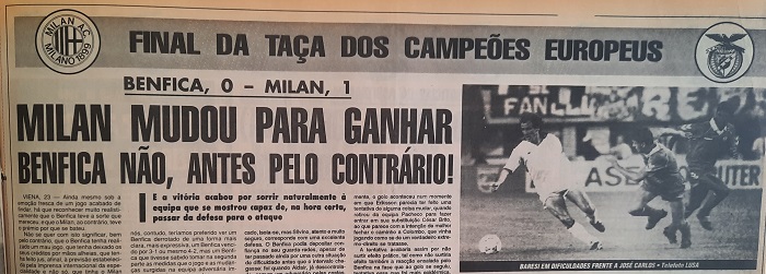 “Milan made changes to win; Benfica just the opposite” according to A Bola