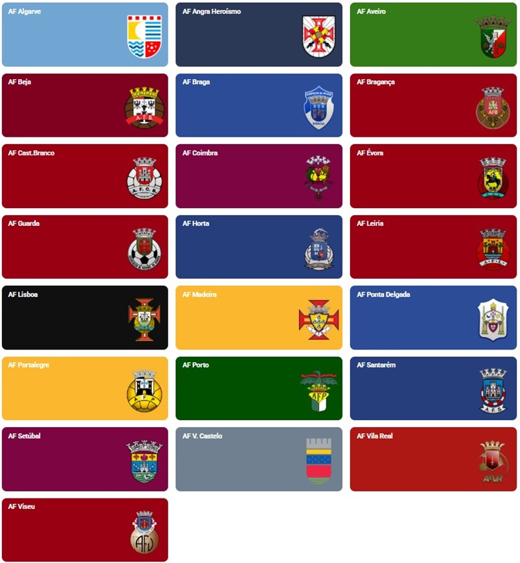 Grass roots. The 22 district Football Associations in mainland Portugal and the Islands of Madeira and the Azores
